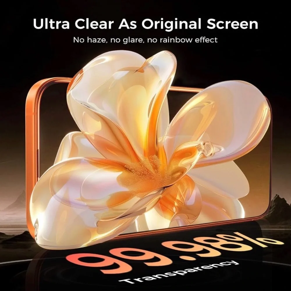 9H+ Hardness for iPhone 17 Pro Screen Protector 12FT Military Grade Protection